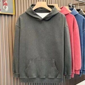 New Washed Pullover Hoodie Warm Fleece Sweatshirt Jumper Sweater